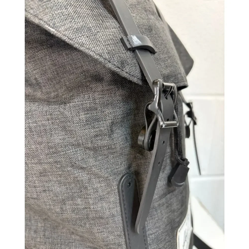 Herschel Rubber Strap Little America Backpack Charcoal Gray *FLAWED* Utility